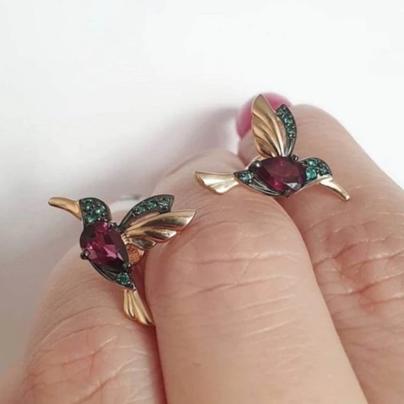 Hummingbird Earrings - Picture 2 of 9